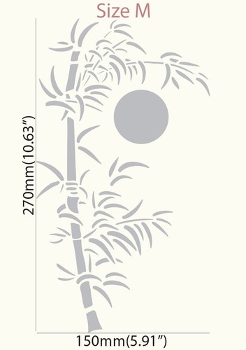 Bambus Schablone Baum Sonne Chinesische Malerei Wandmöbel Handwerk Wiederverwendbare Kunst CI3 - Bild 11 von 16