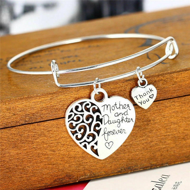 Sterling silver top love bangle