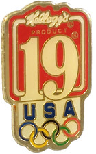 Olympics 1992 USA Sponsor Kellogg's 19 Cereal Lapel Pin
