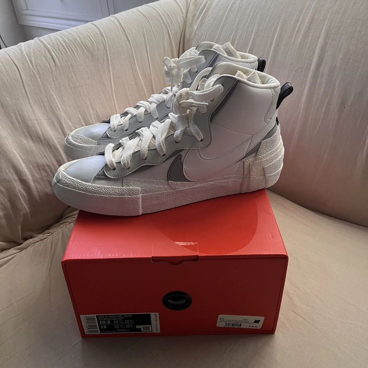 Nike sacai blazer wolf grey sale