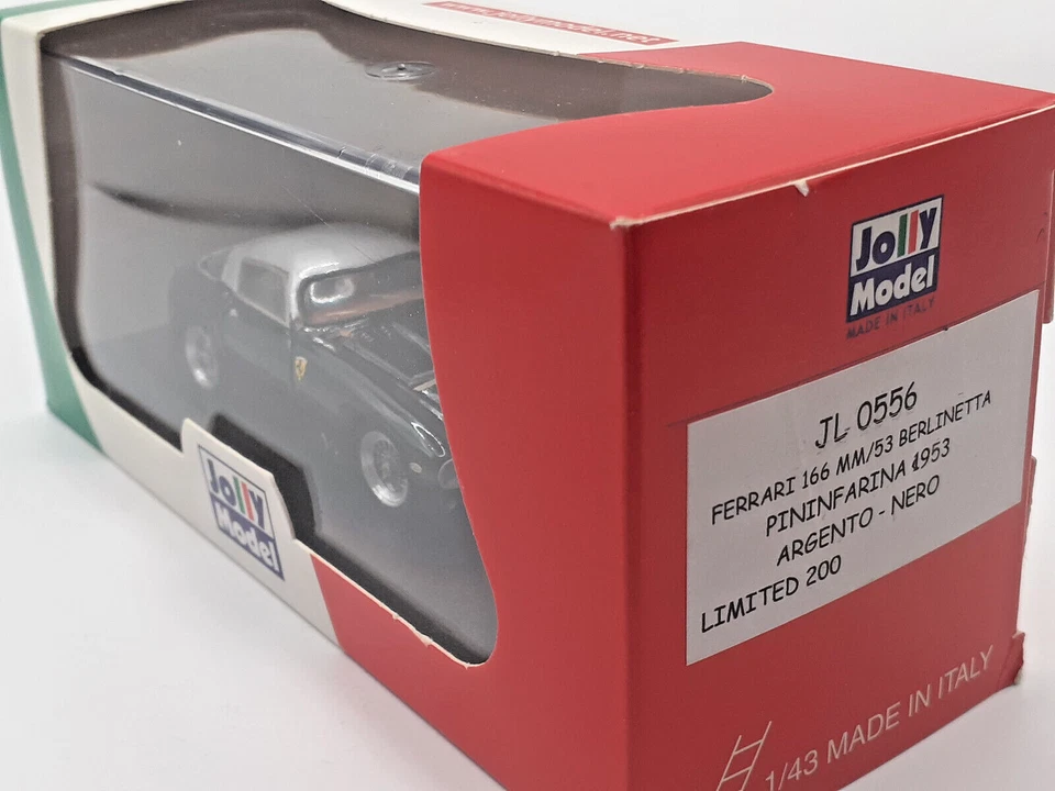 FERRARI 166 MM/53 BERLINETTA PININFARINA 1953 ARGENTO-NERO 1/43 JOLLY MODEL - Immagine 2 di 4