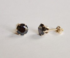 9ct Gold 5mm Sapphire Studs Earrings X'mas B'day GIFT BOX SOLID 9K NEW UK Made