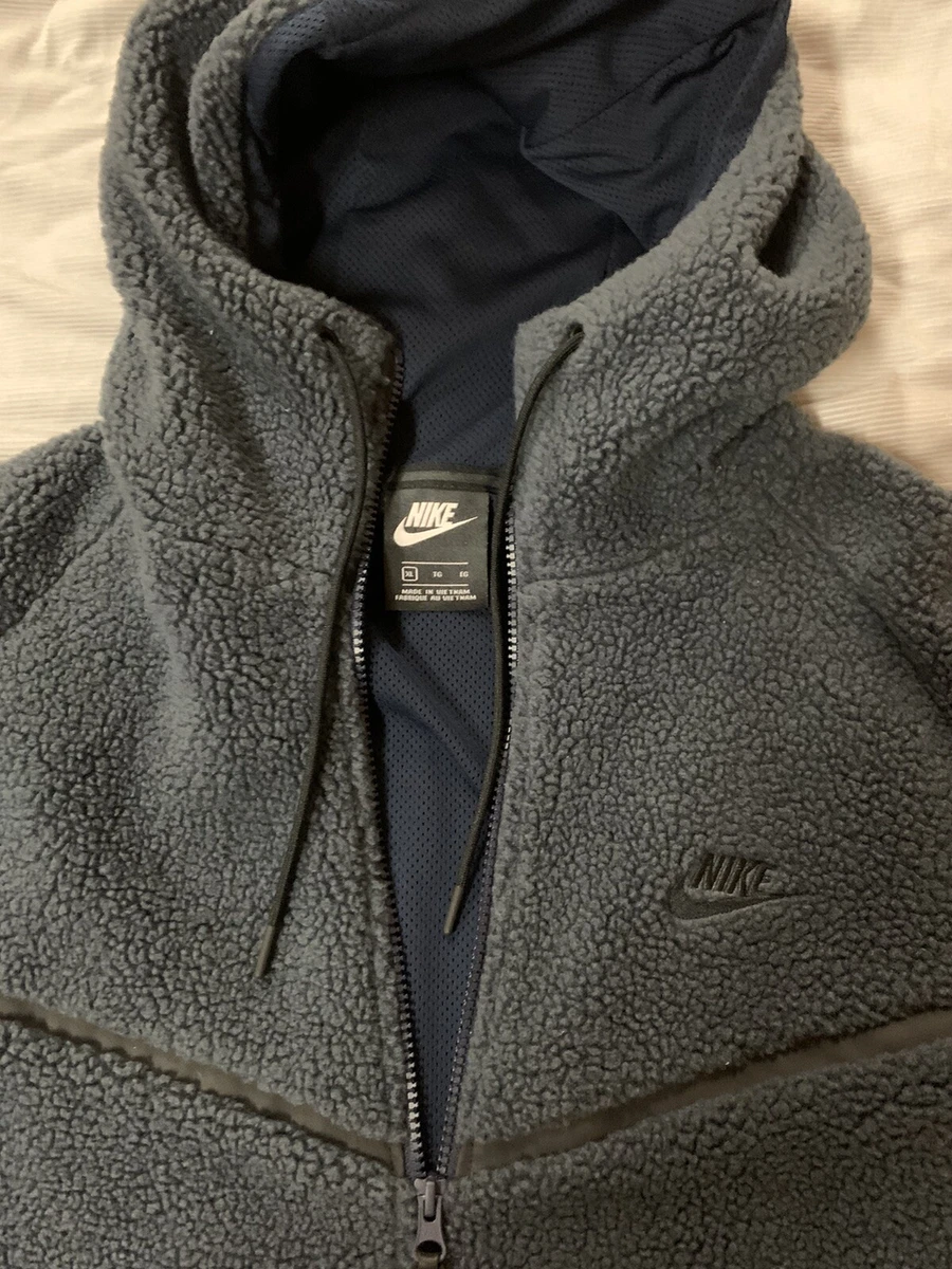 Artes literarias rosario Senado Men&#039;s Nike Sportswear Tech Fleece Sherpa Windrunner Jacket Navy Blue |  eBay