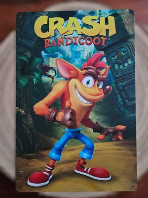   Blechschild Metallschild Tin Sign Gaming Crash Bandicoot