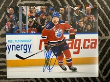 Edmonton Oilers Adam Larsson Signed Autographed 11x14 NHL Photo COA #3