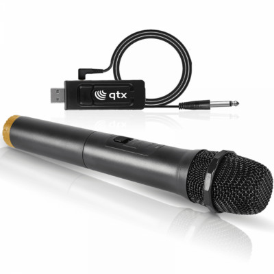 Kabelloses UHF-Handmikrofon dynamisches Mikrofon Gesang Singen USB & Klinke Karaoke PA
