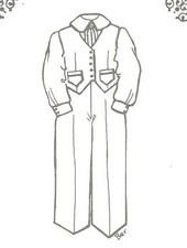 DOLL clothes suit BOY MAN grandpa Vest pant shirt sewing pattern YOU PICK SIZE