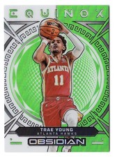 Trae Young 2022-23 Obsidian Basketball Equinox Green Flood #'d 3/25 Hawks