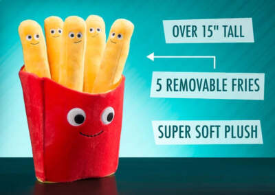 ぬいぐるみ HACIPUPULittle Foodie TomatoFrench Fries Hi there! I'm Little Frenchie, the fry-endliest plushie you'll