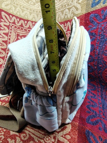 Cotton Woven Hippie Hemp Boho Canvas Embroidery Backpack Multi-pocket Girl/Dog - Picture 17 of 18