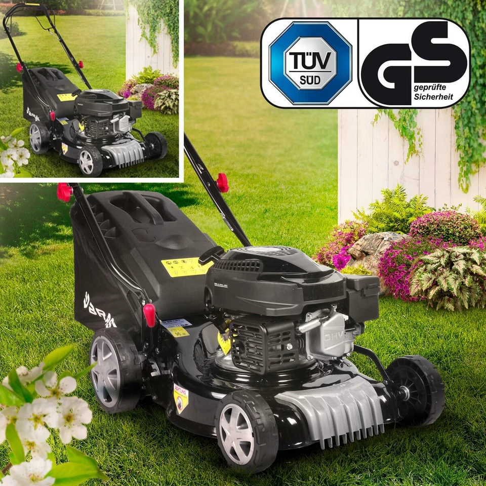 BRAST tondeuse thermique 41cm 144cc 4,1cv bac 40l 4tps hauteur de coupe 25-75mm