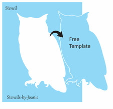 Great Horned Owl STENCIL  Free Template Shape Wildlife Bird Country Barn DIY