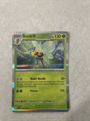 beedrill stage 2 pokemon card value Beedrill HP130 Holo Pokmon Card No. 015/165