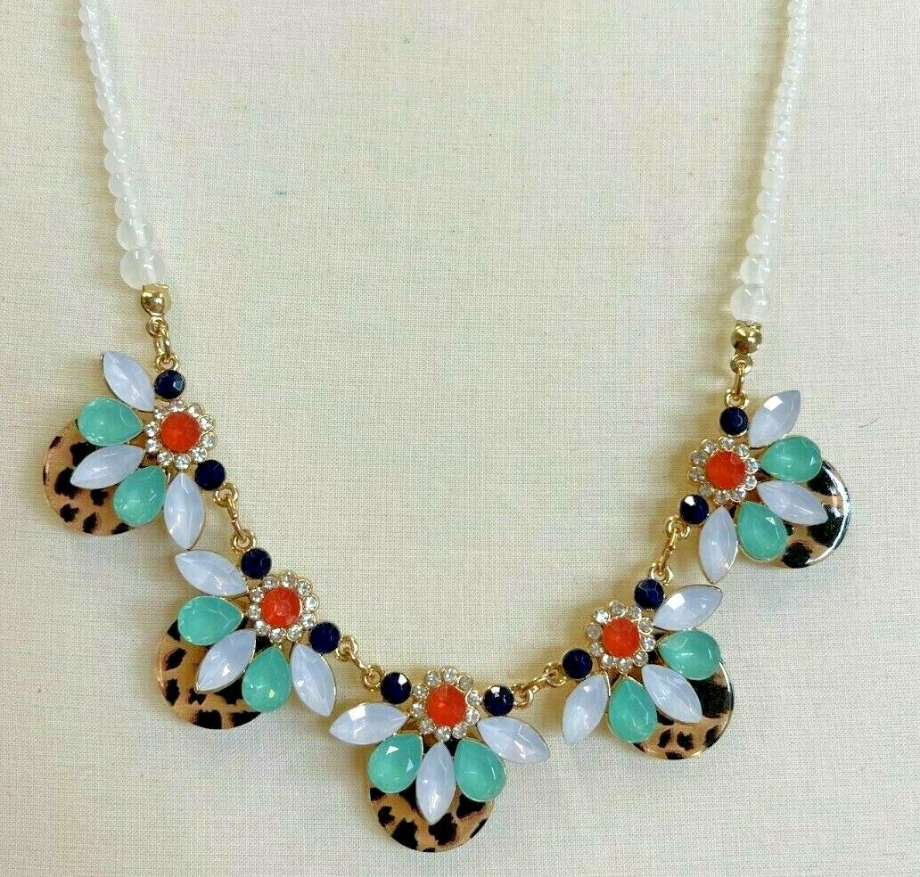 PLUNDER Tortoise Shell Pastel Statement Necklace