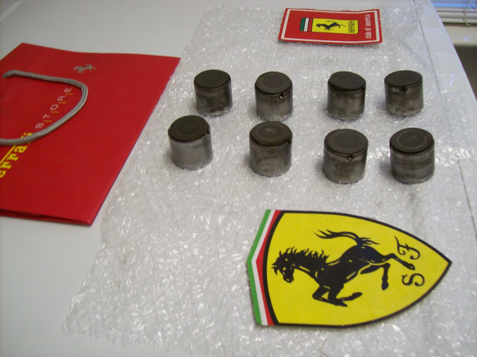 Ferrari 308 Gts, Valve Shim / Tappet Pad set of( 8) Oem Part.