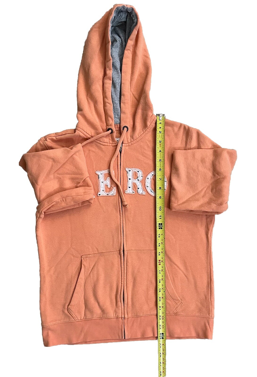 Aeropostale Women’s Orange Solid Pullover Hoodie … - image 4