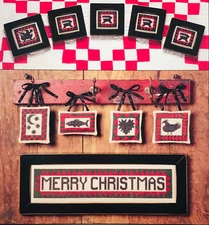 Cinnamon Heart Needleworks FOLK ART CHRISTMAS Cross Stitch Patterns VTG