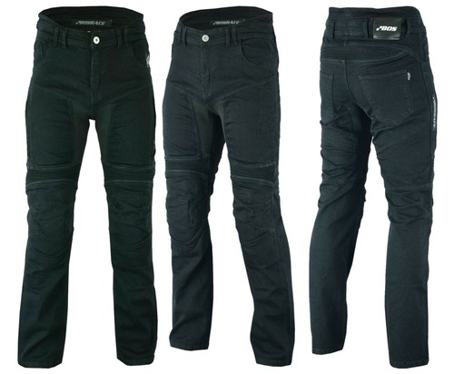 Herren Motorrad Jeans Schwarz Protektoren Hose Aramid Hose Biker Motorrad Hose - Picture 5 of 6
