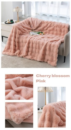 Winter Plüsch Decke Warm Super Weich Decken Bett Sofabezug Flauschig Überwurf - Bild 14 von 27