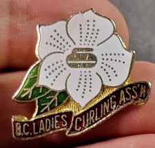 B.C. Ladies Curling Association Lapel Pin British Columbia Canada