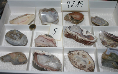 Lot mit  Achat    Mineralien  Raum Idar-Oberstein vom Juchem und Setz Nr 9289