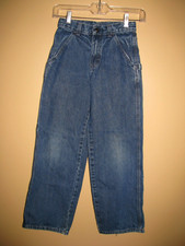 Wrangler Boys Carpenter Jeans 12 slim Adjustable Waist Blue Denim