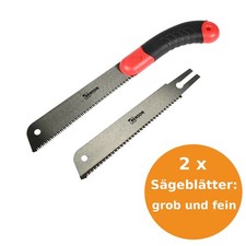 Japans&auml;ge Hands&auml;ge Zugs&auml;ge japanische Holzs&auml;ge 2 S&auml;gebl&auml;tter grob/fein 170 mm