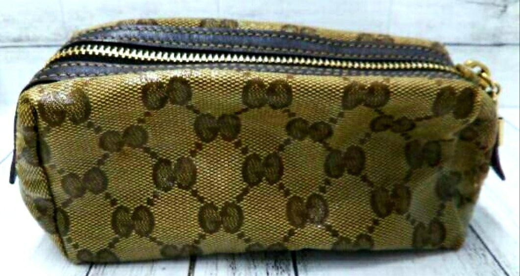 GUCCI Gold Canvas Pouch BO462127 Luxury Small Bag