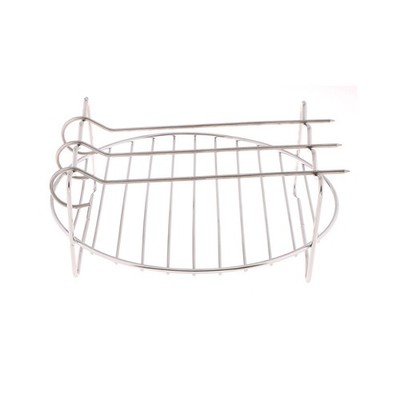3 Spieße Luft Friteuse Rack Kits Stahl Halter Doppellagig Grill Backblech _wo