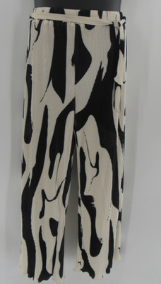 Women Shein Black & Ivory Boho Style Bohemian Textured Pants Size: Large NEW