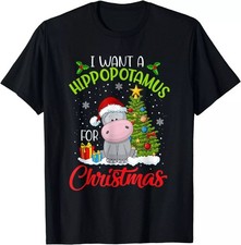 I Want A Hippopotamus For Christmas Funny Hippo T-Shirt