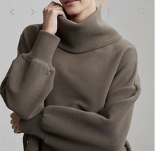 Varley Milton Sweat - Tarmac Longline Doublesoft Taupe Fleck Pullover