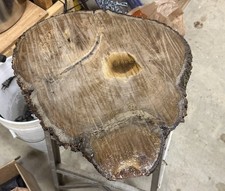 Handmade Live Edge Oak Wood Display Riser  17.5" x 15.5" Table Display