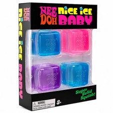 NeeDoh Nice Ice Baby 4-Pack Mini Cubes Squishy Stress Fidget Toy Authentic