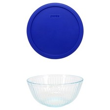Pyrex 7403 10 Cup Sculpted Glass Mixing Bowl and 7403-PC Cadet Blue Lid