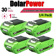 1/4x 6.0Ah For Greenworks 40V G-MAX Lithium-Ion Battery 29462 29472 Replacement 