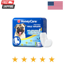 50 Pack Waist Disposable Dog Diapers Male wraps Belly Bands Pet Soft Small Size 