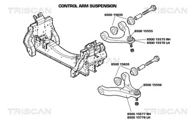 Triscan 8500 15578 Control/Trailing Arm, Wheel Suspension for Iveco