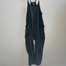 Free People FP Movement Hot Shot Jumpsuit Medium Gray Oversized Romper
