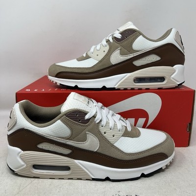 Nike Air Max 90 Summit White Brown Mens 9.5 Shoes Sneakers No Lid DM0029-109