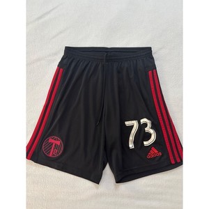 Adidas Portland Timbers T2 Soccer Shorts Black Red Kids Medium 73 Climacool