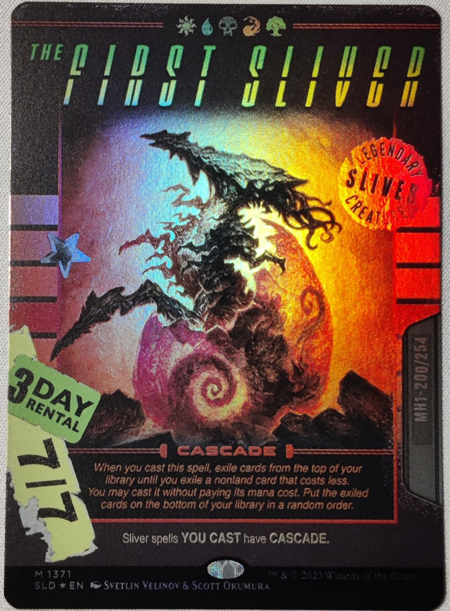 MTG Secret Lair The First Sliver + Bonus #1371 -SLD Now On VHS