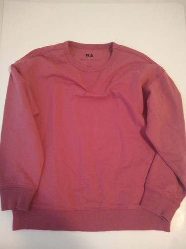 Free Assembly Red Pullover Terry Crewneck Sweatshirt Boys Size Small (5-6) - Picture 5 of 5