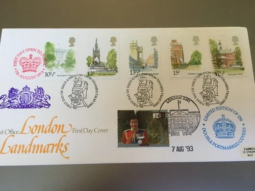 GB STAMPS RARE FIRST DAY COVER 1980 LONDON LANDMARKS DOUBLED 1993