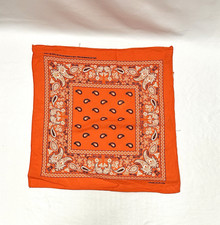 Vintage Orange Kaiser Collection Baumwolle Bandana Schal - 20 Zoll Quadrat