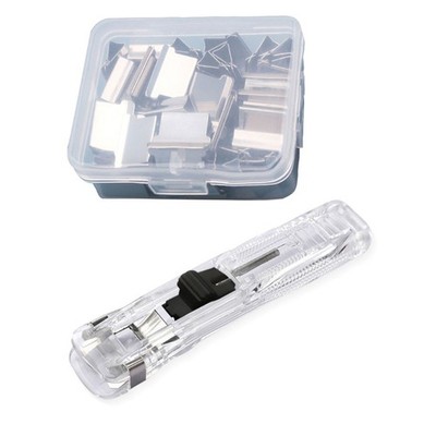 Handheld Paper Clip Clamp Dispenser 40-50 Sheets Capacity No Damage Binding