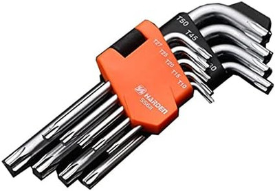 Harden Star Key  Set - Hardened Chrome Steel Screwdriver Set with Organizer Clip