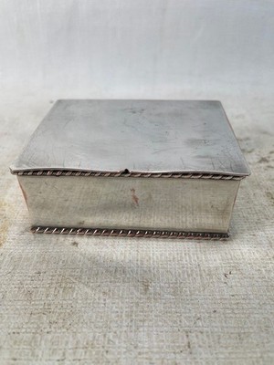 Melesco Rand Silber Teller auf Kupfer Schmuck Schmuck Karten Box 9,5 cm x 6 cm x 4 cm