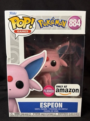 Funko Pop! Games: Pokémon - Espeon #884 - Flocked Amazon Exclusive