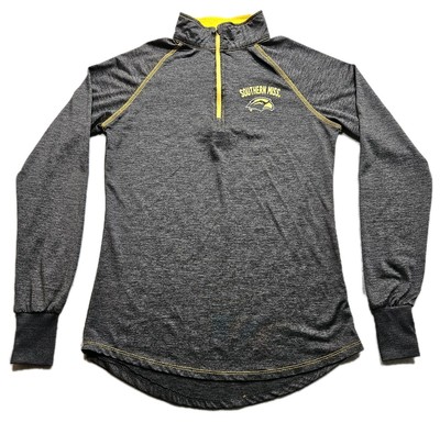 USM 1/4 Zip Pullover Shirt Womens Small Gray Thin Long Sleeve Athletic Running